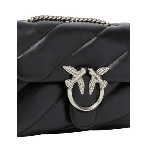 Pinko Borsa a tracolla Borsa da Donna a tracolla Mini Love Puff Nero argento P25 - PINKO 100039A0F2 - Z99O - UNI - Francavilla Moda